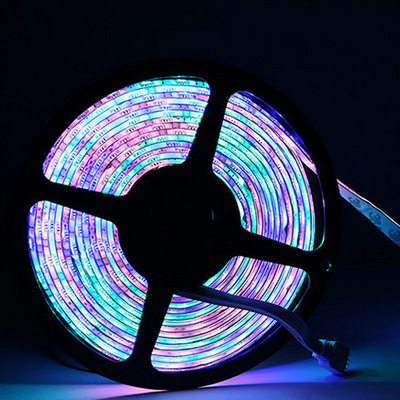 rgb七彩色跑马灯条 smd5050 5mled灯带装饰灯 槽防水led软灯