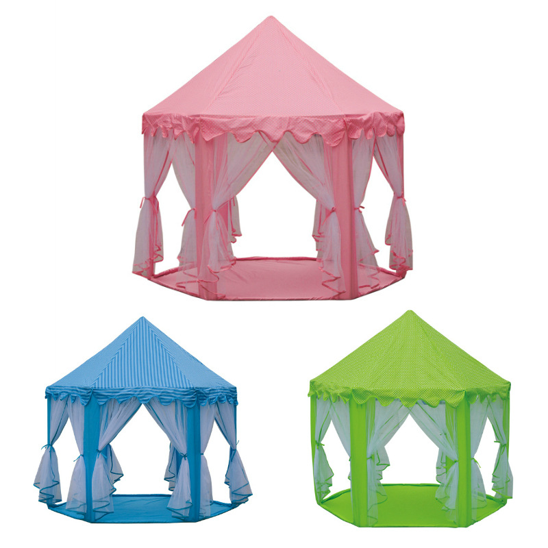 Children's Indoor Game Tent Hexagonal Princess Toy Tent Baby Gauze Anti-Mosquito Game House Factory Spot