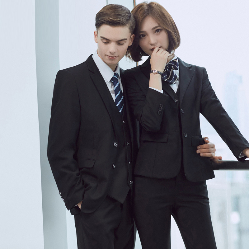 商务西服套装男式西装四件套 春秋季女白领职业装正装制服工作服