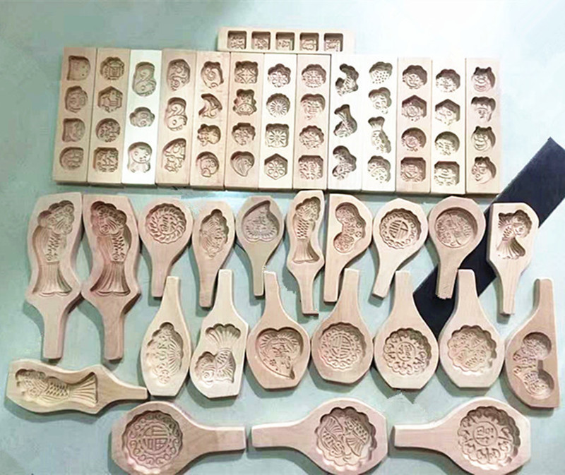 中号福禄寿喜馒头面食磕子月饼南瓜饼巧果面花模子烘焙模具木质