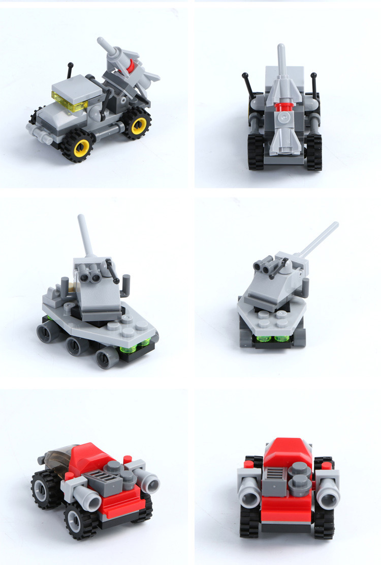 开智迷你汽车儿童6周岁男孩益智拼装积木立体早教玩具兼容乐高