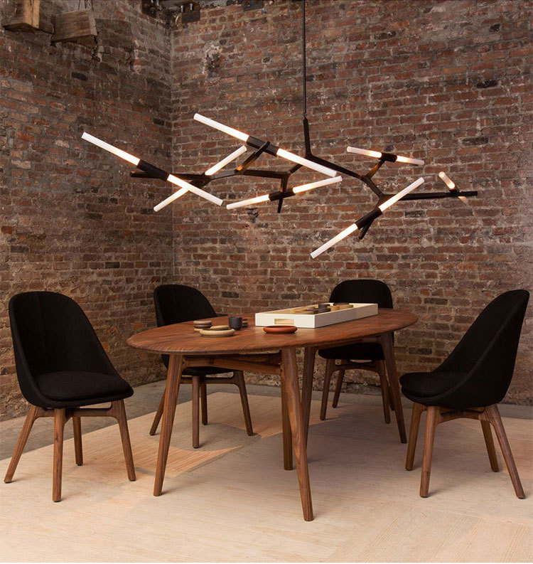 北欧展厅个性后现代艺术创意客厅餐厅卧室工程设计师人字树叉吊灯
