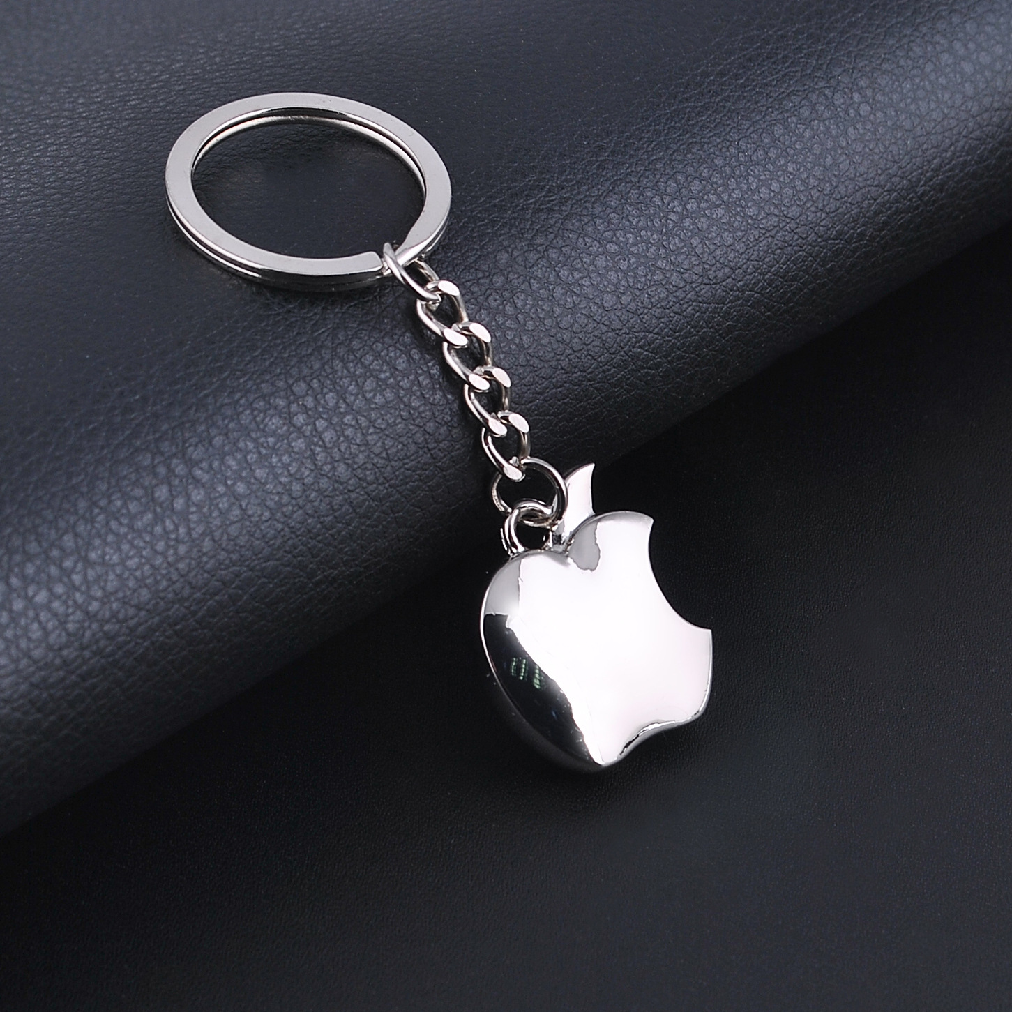 迷你苹果形状钥匙扣挂件创意个性金属广告礼品钥匙链可刻字logo-阿里