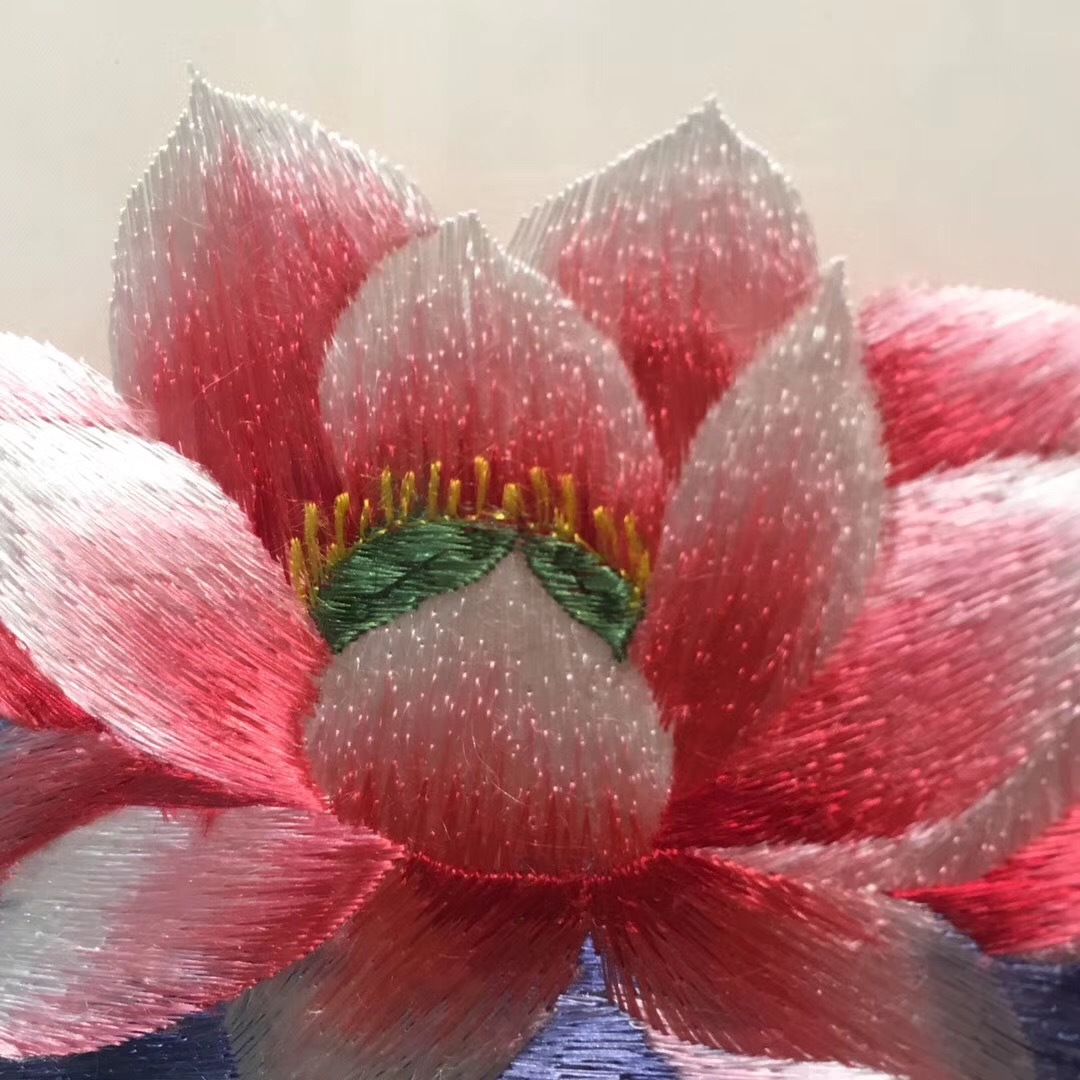 祥莲佛手 精品丝线刺绣画 苏绣现代简约装饰挂画客厅家居商务送礼