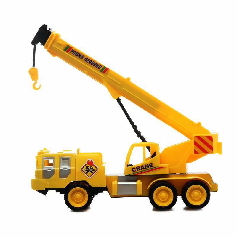 童阳儿童玩具吊车大号黄色工程起重车伸缩车惯性工程车3c安全认证