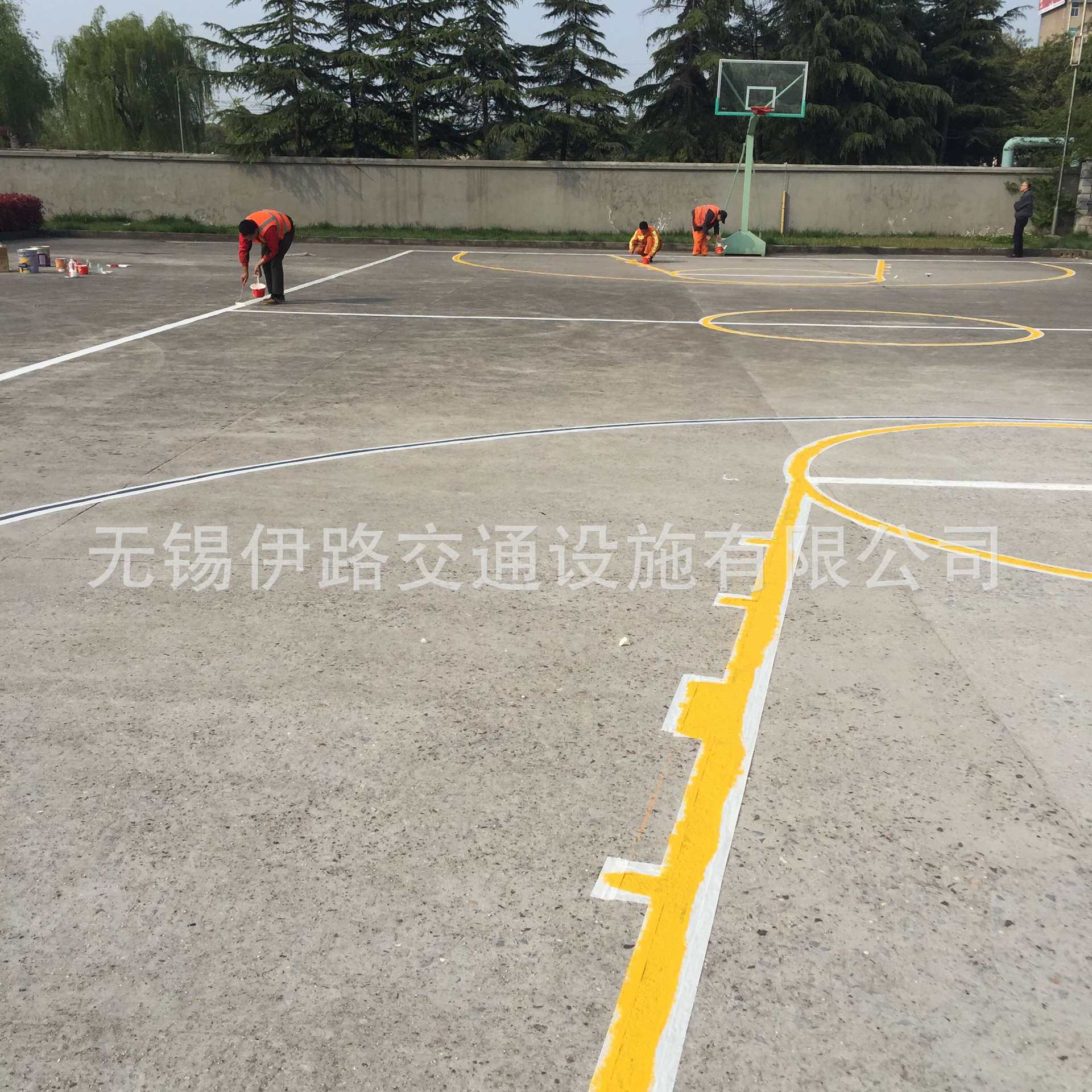 篮球场划线 聚氨酯 硅pu 环氧地坪施工 户外 室内 丙烯酸地坪涂装