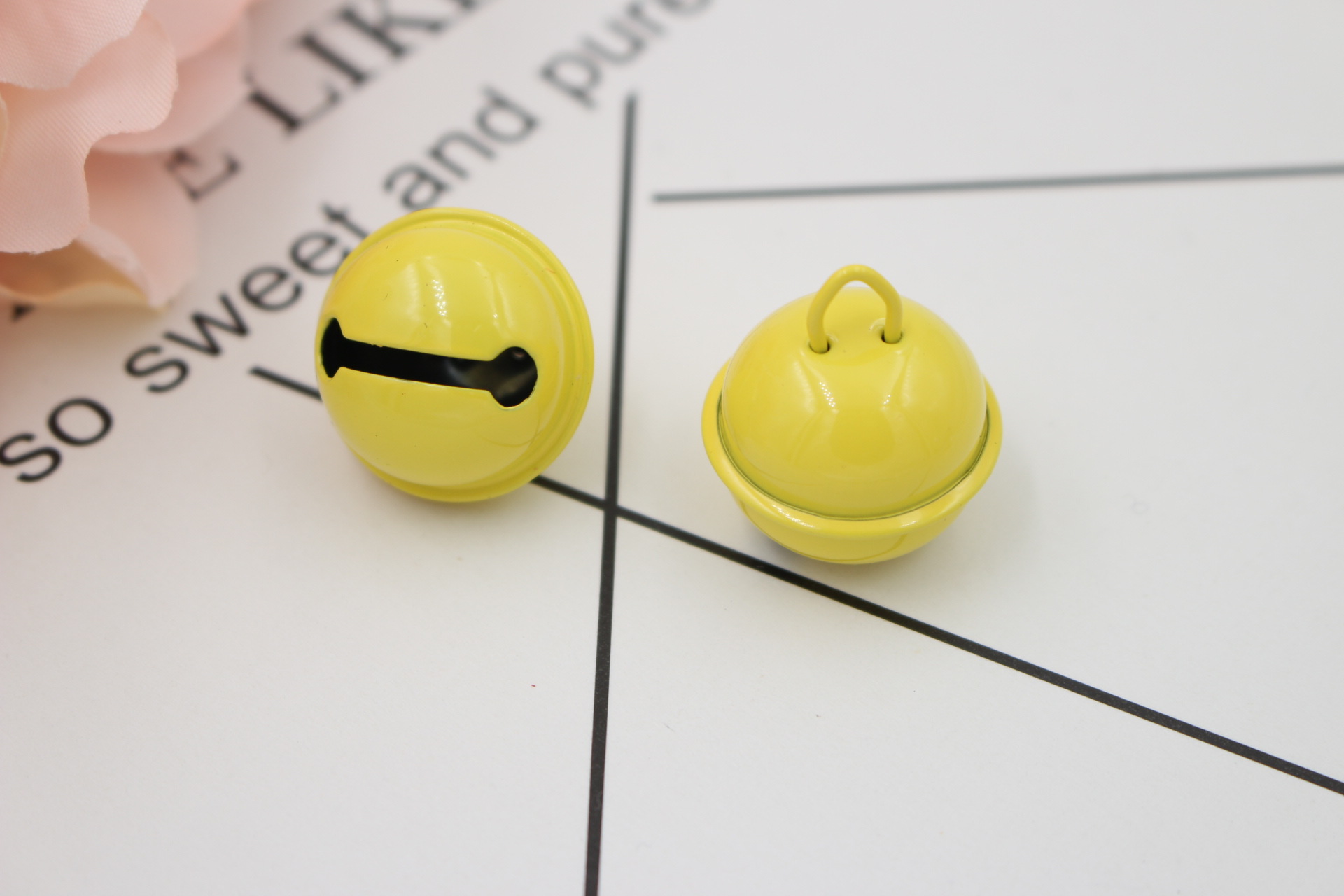 diy铃铛彩色 22mm 糖果色烤漆一字铃铛 圆铃铛宠物铃铛项圈配件