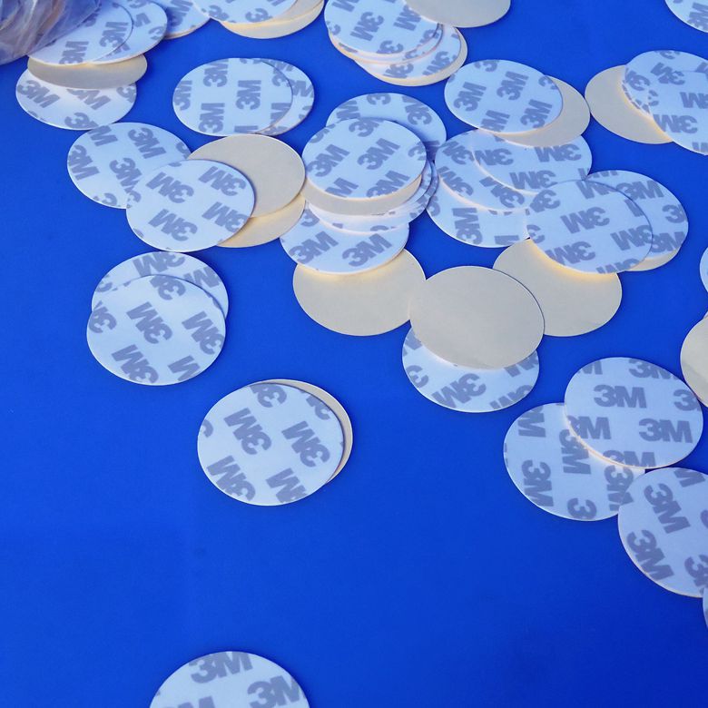 37圆形不干胶diy超黏超薄半透明3nm亚克力无纺布双面胶带强力粘胶批发