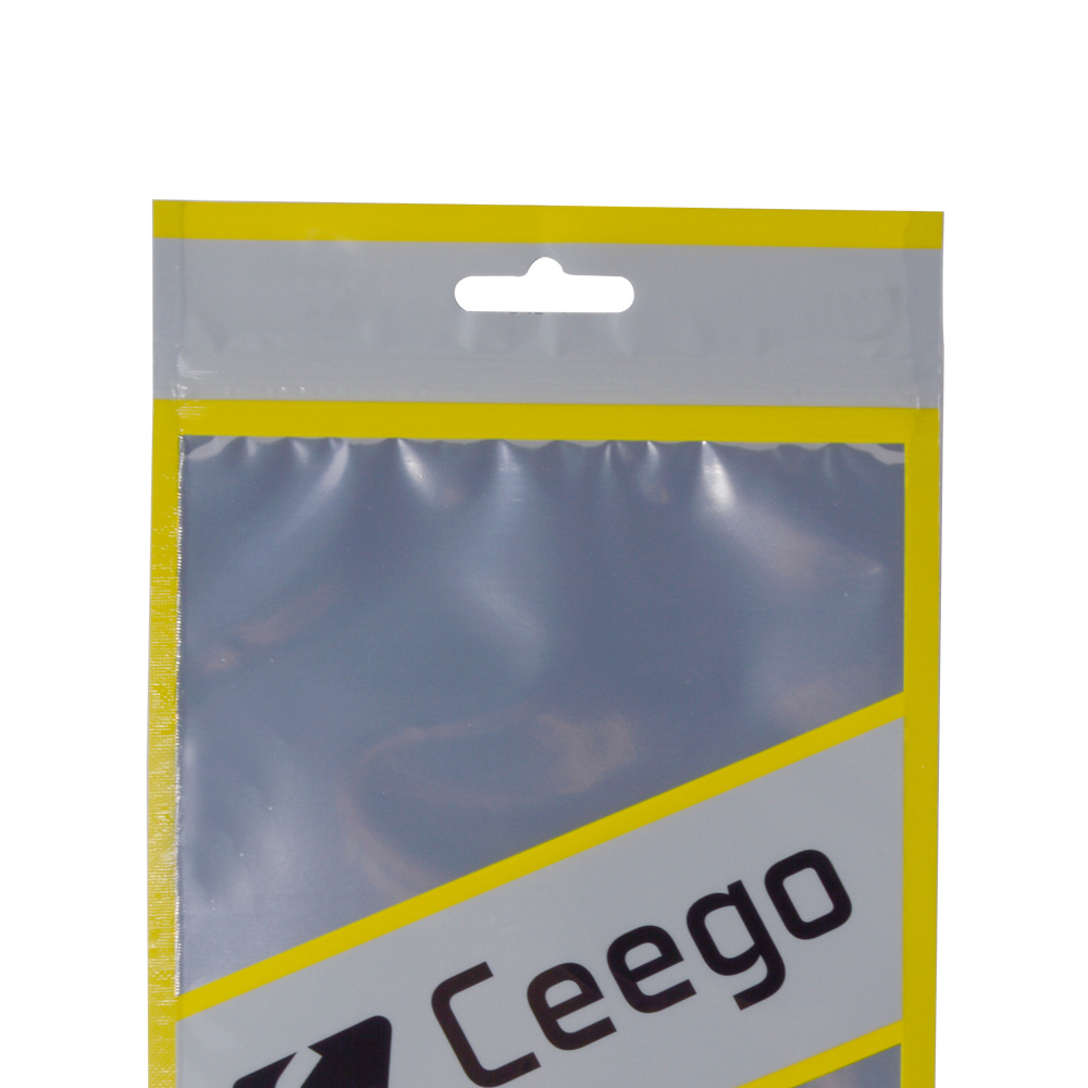 手机配件蝶孔三边封自自封镀铝环保通用复合塑料包装袋专业设计定