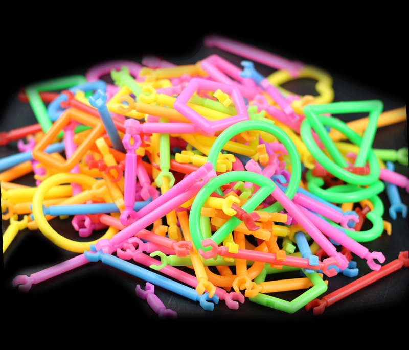 批发聪明魔术棒积木塑料拼插立体玩具棒厂家直销