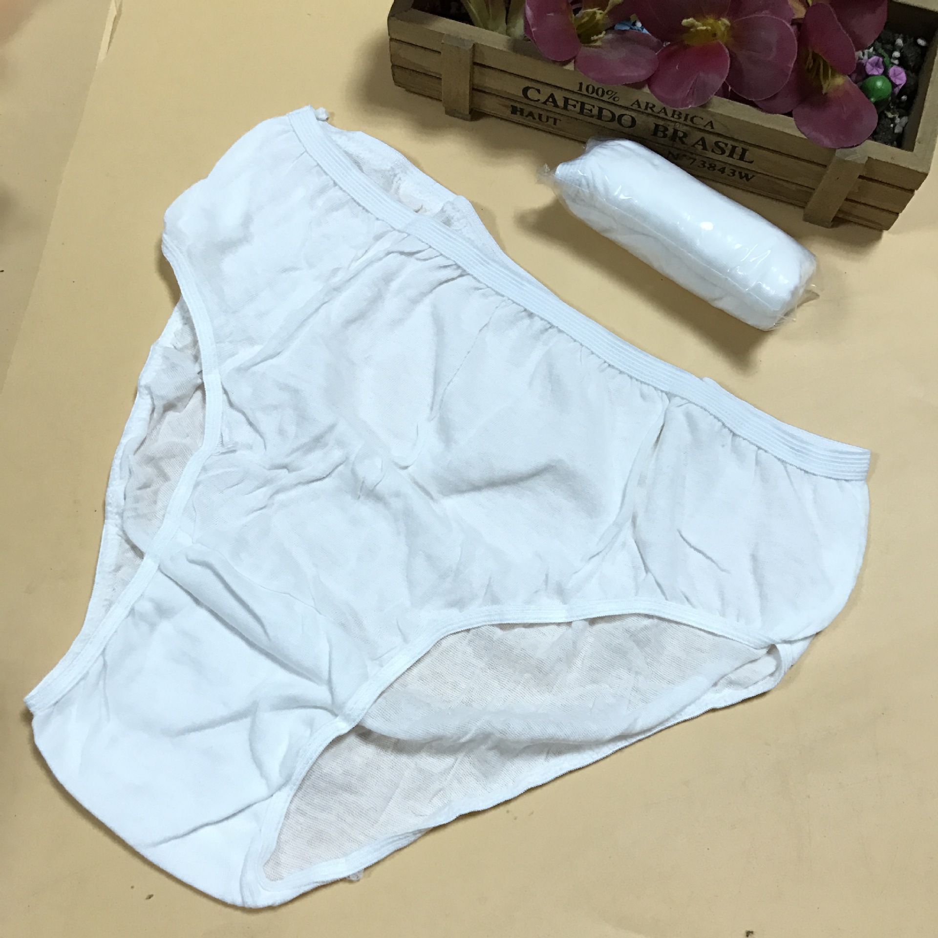 一次性全棉内裤纯棉内裤男士男款三角裤短裤 桑拿洗浴美容spa