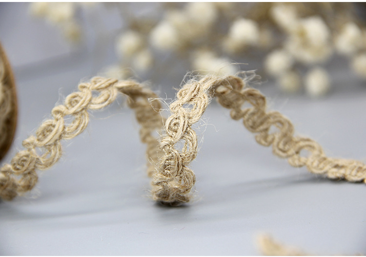 0厘米宽天然麻绳花边波浪花手工diy材料装饰 可定制