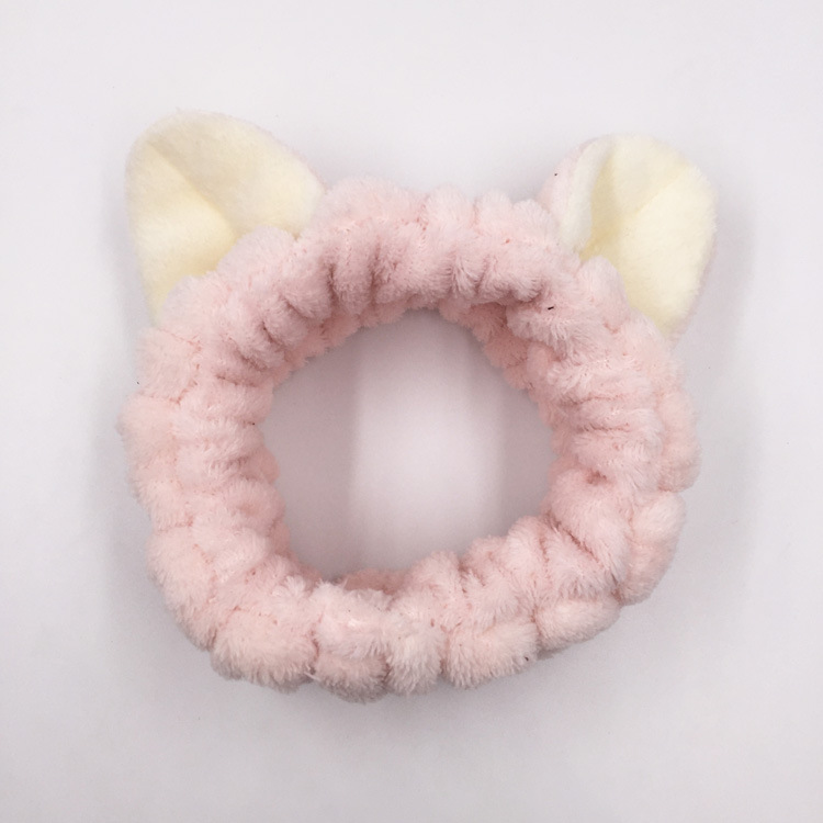 New Korean Style Cute Stereo Cat Ears Headband Face Wash Headband Makeup Mask Hair Cover Sell Cute Hairband