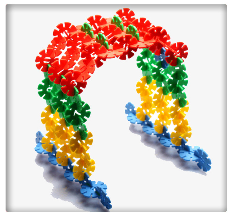 新款可拼图计算数字雪花片智力积木益智玩具雪花片约150片批发