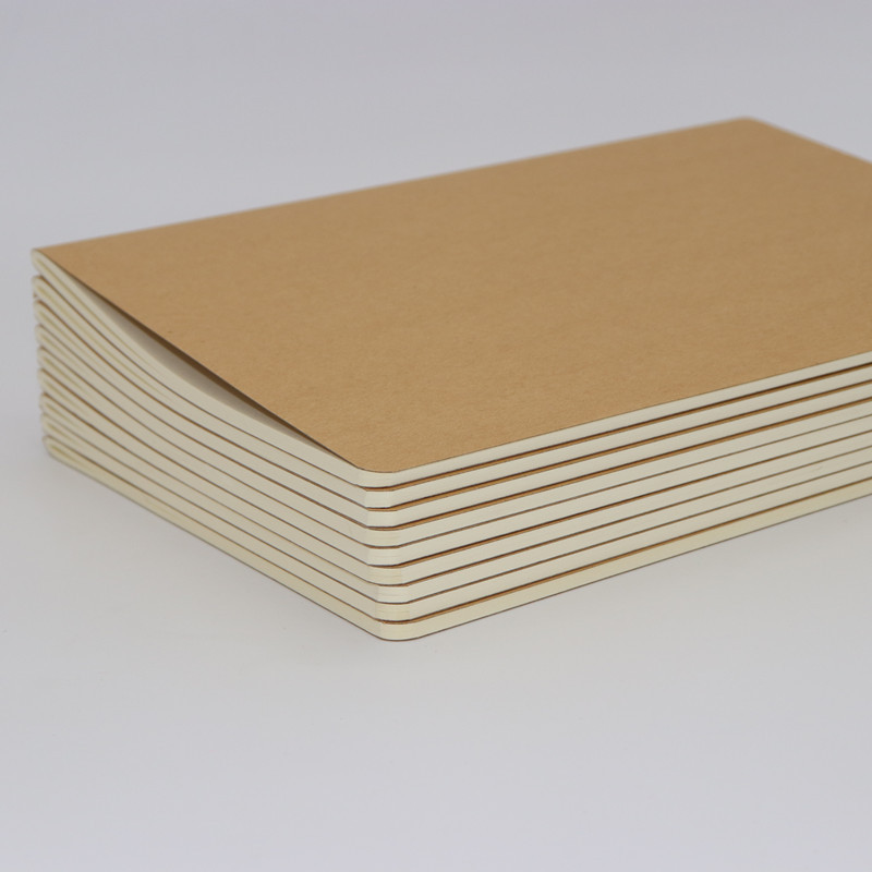 牛皮纸封面 32k车线本 简约设计 横线记事本 空白纸 涂鸦本