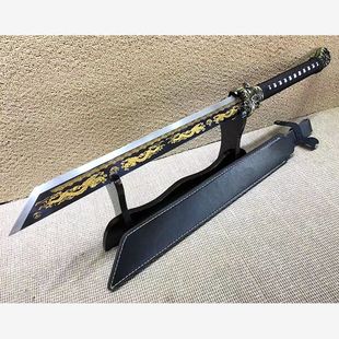 正品龙泉刀剑高锰钢一体锻打锦衣卫虎头刀八龙斩冷兵器防身未开刃