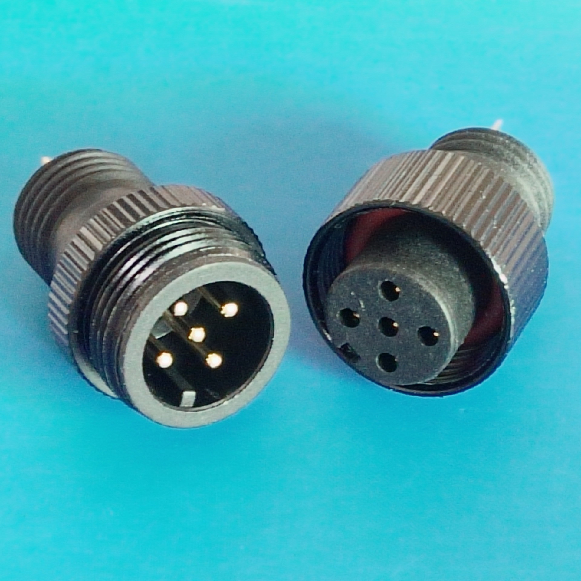 led m16航空插头航空头5p防水头5芯防水连接器5芯防水接头防水插
