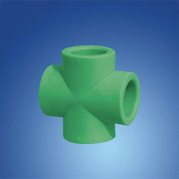 ppr四通管件 ppr平面等径四通 家装工程管件厂家直销