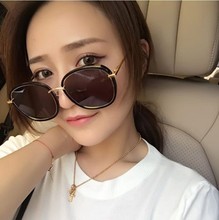 墨镜女潮2018韩国GM网红同款眼镜个性复古圆脸太阳镜厂家直销