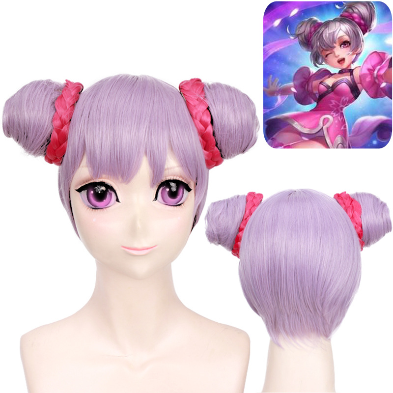 主圣达王者游戏荣耀cos小乔原皮肤恋之微风cos假发王者荣耀假发