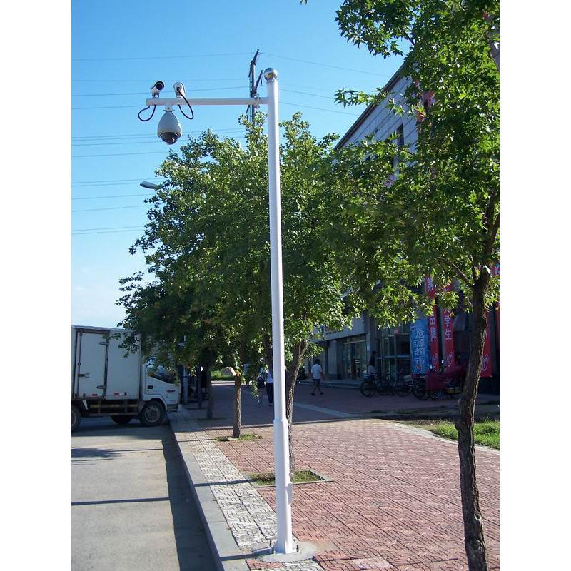 5米双枪90度变径立杆 平安城市用球机立杆,枪机立杆直供