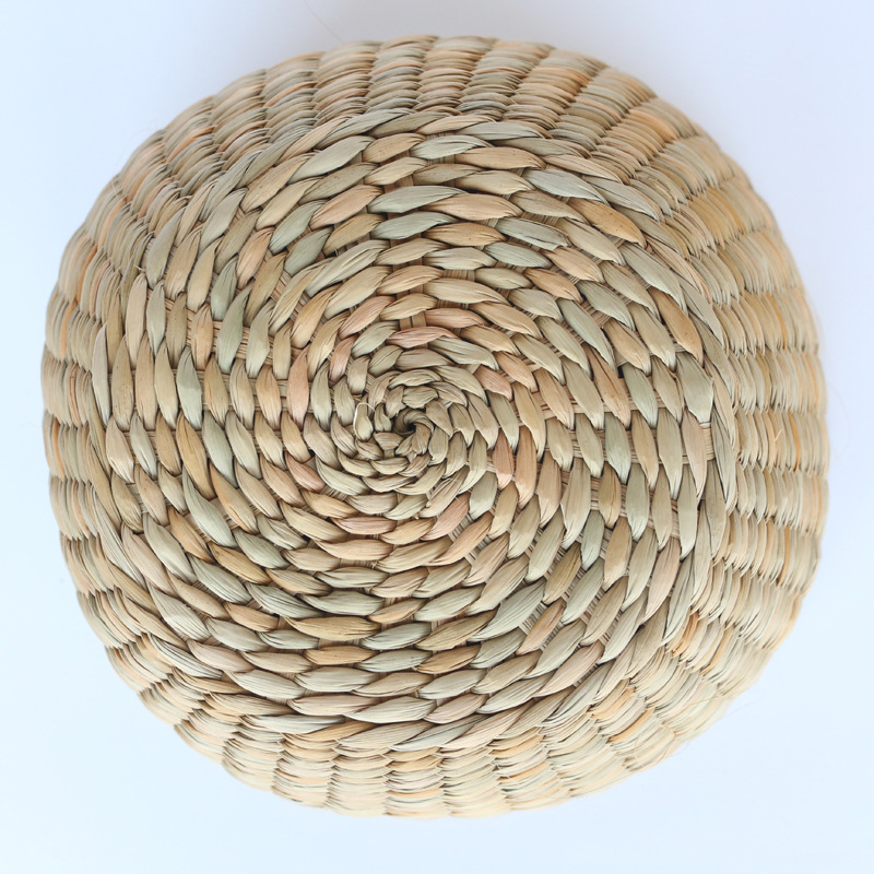 厂家批发定做山东博兴蒲草草编篮 半品蒲草包 手工编织工艺品