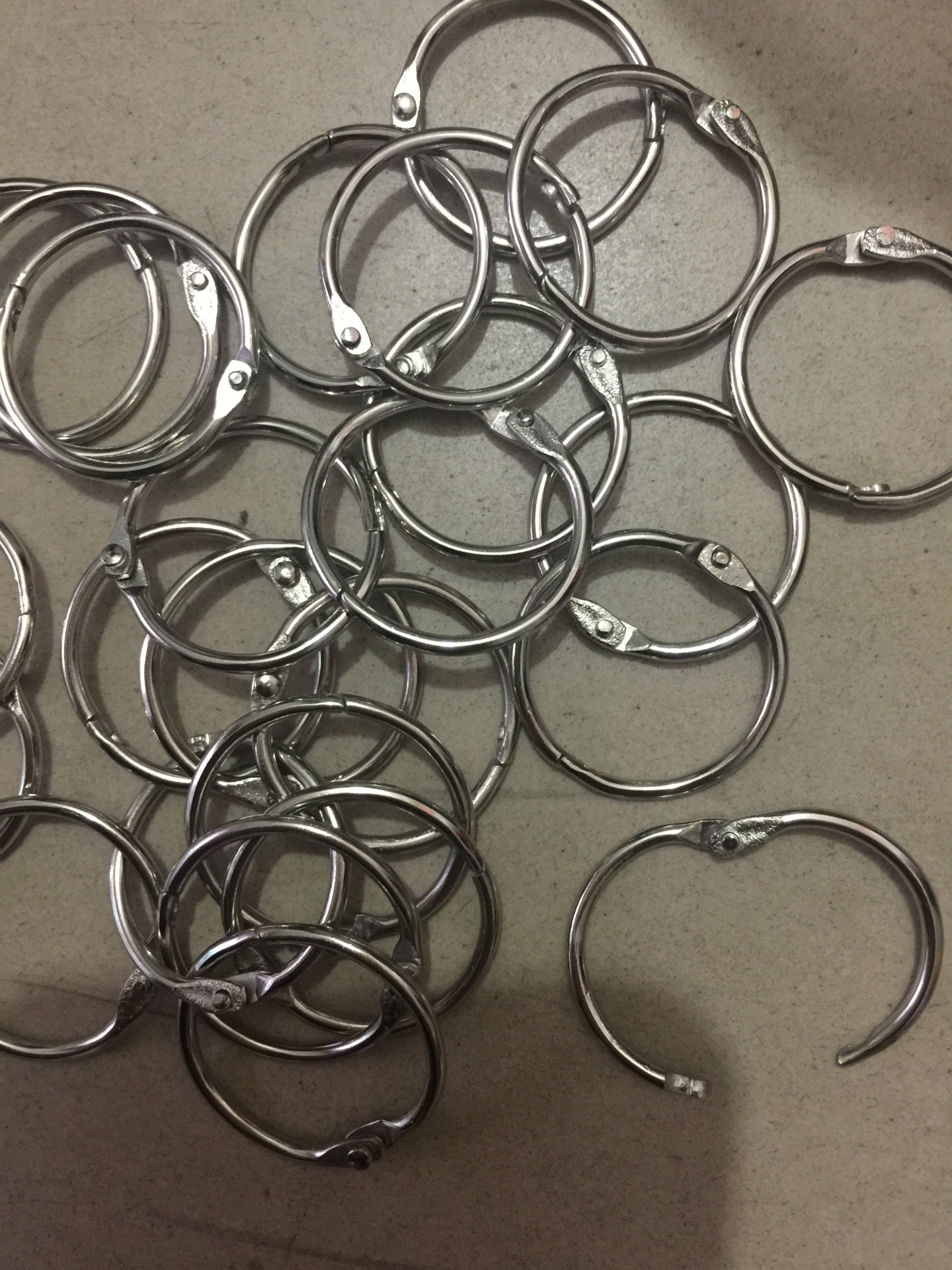 批发卡扣钥匙圈开口环5.0 装订环 手工钥匙扣 扣圈180度钥匙环