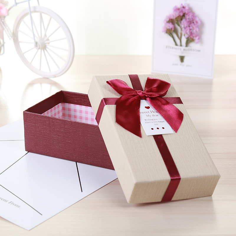 2018新款韩版创意天地盖蝴蝶结包装盒礼盒结婚喜糖盒厂家批发定制