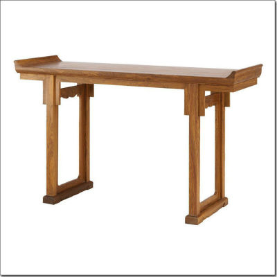 新中式玄关台原木实木案几现代简约餐边台书桌玄关桌长条案水曲柳