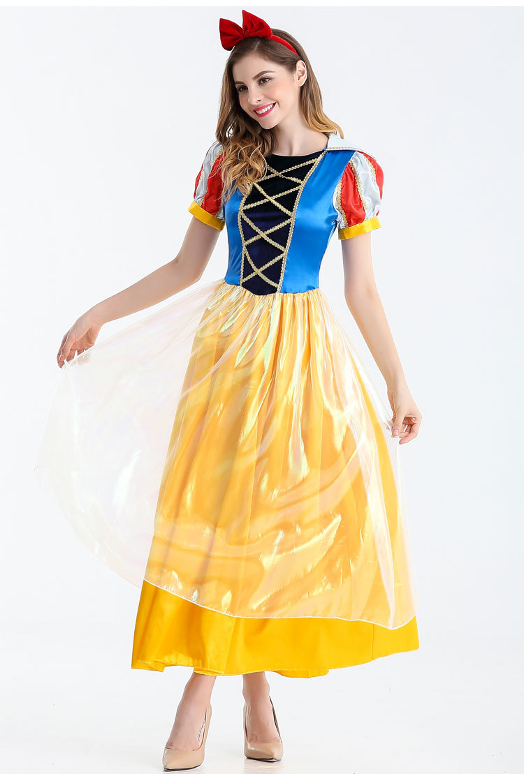白雪公主裙演出服装成人礼服cosplay角色扮演化妆舞会话剧舞台装