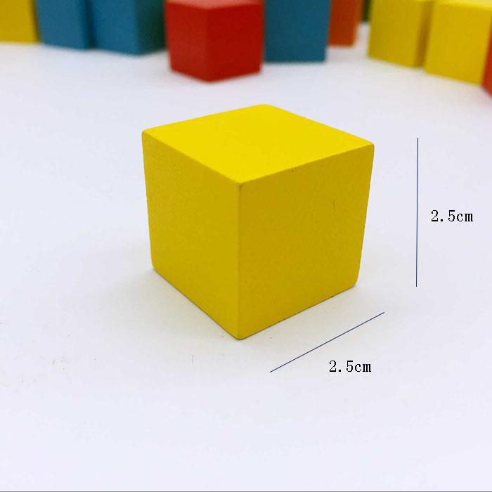 100粒大块木制正方体立方体积木 蒙氏数学教具儿童益智玩具幼儿园