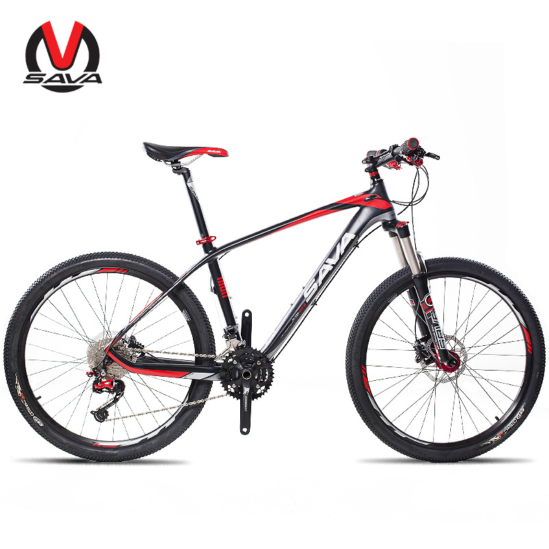 sava碳纤维山地自行车 禧玛诺m370变速双油刹27速山地车550