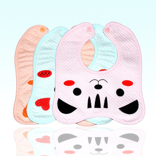 男女宝宝按扣吃饭围兜 婴童口水巾防水 小孩纯棉围嘴批发