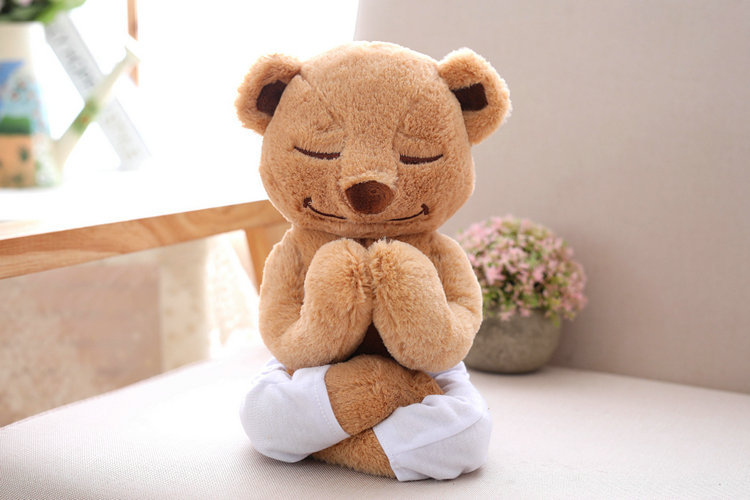 美瑜伽熊公仔meddy teddy瑜伽熊毛绒玩具送女友泰迪熊生日礼物