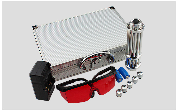 新款加特林激光手电 大功率蓝光激光手电 十二根柱子镭射手电批发