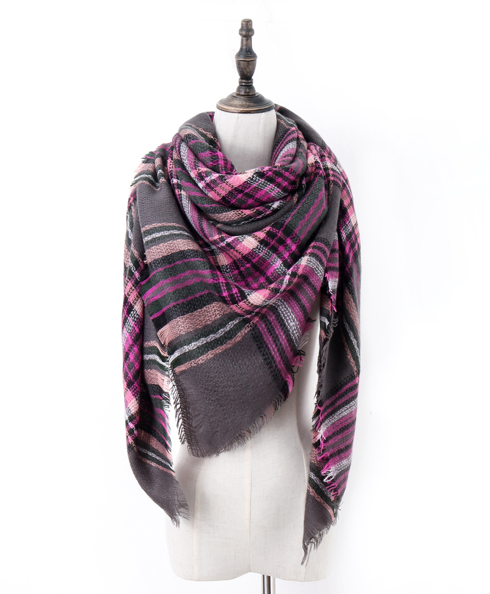 七彩保暖羊毛围巾