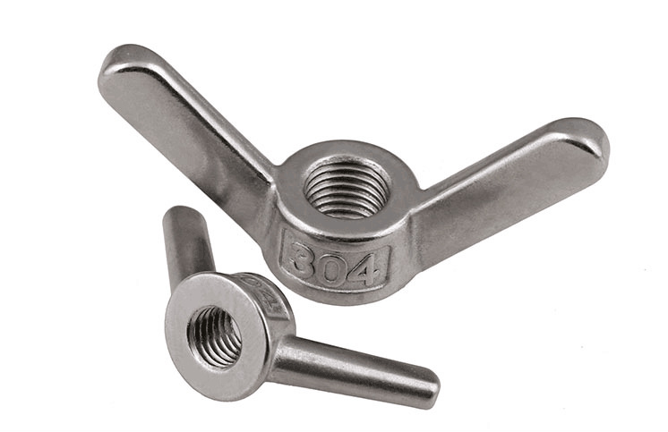 304不锈钢手拧螺母大耳朵蝶形螺母羊角元宝螺丝帽m6m8m10m12m24