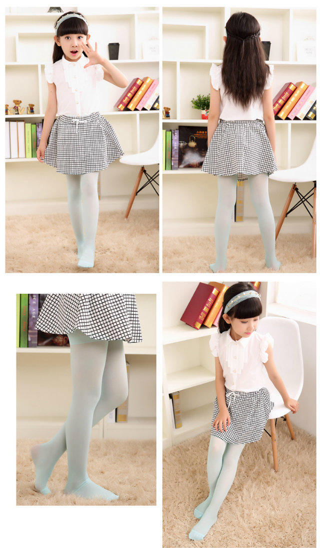 夏季超薄透明儿童连裤袜女童丝袜打底裤袜白色舞蹈袜子宝宝防蚊袜