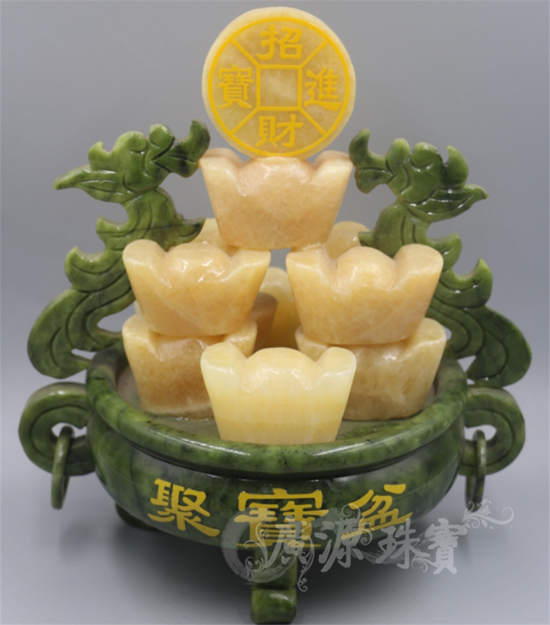 双龙聚宝盆(高27cm宽20cm)进宝(长27宽21高15cm)1997年香港回归,广东