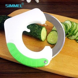 多功能圆形菜刀环形车轮菜刀 披萨刀360滚动式 水果蔬菜刀