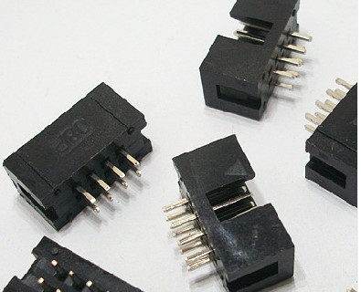 dc3简易牛角插针 牛角座dc3-8p芯 脚距2.54mm