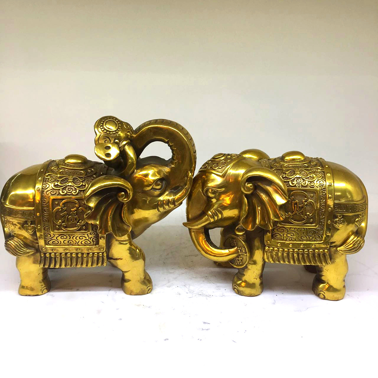 开光摆件工艺品鎏金纯铜大象铜象铜招财象铜风水吉祥如意吸水象