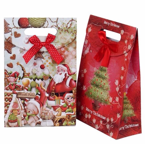 beautiful gift christmas paper bags ,small christmas gift fo
