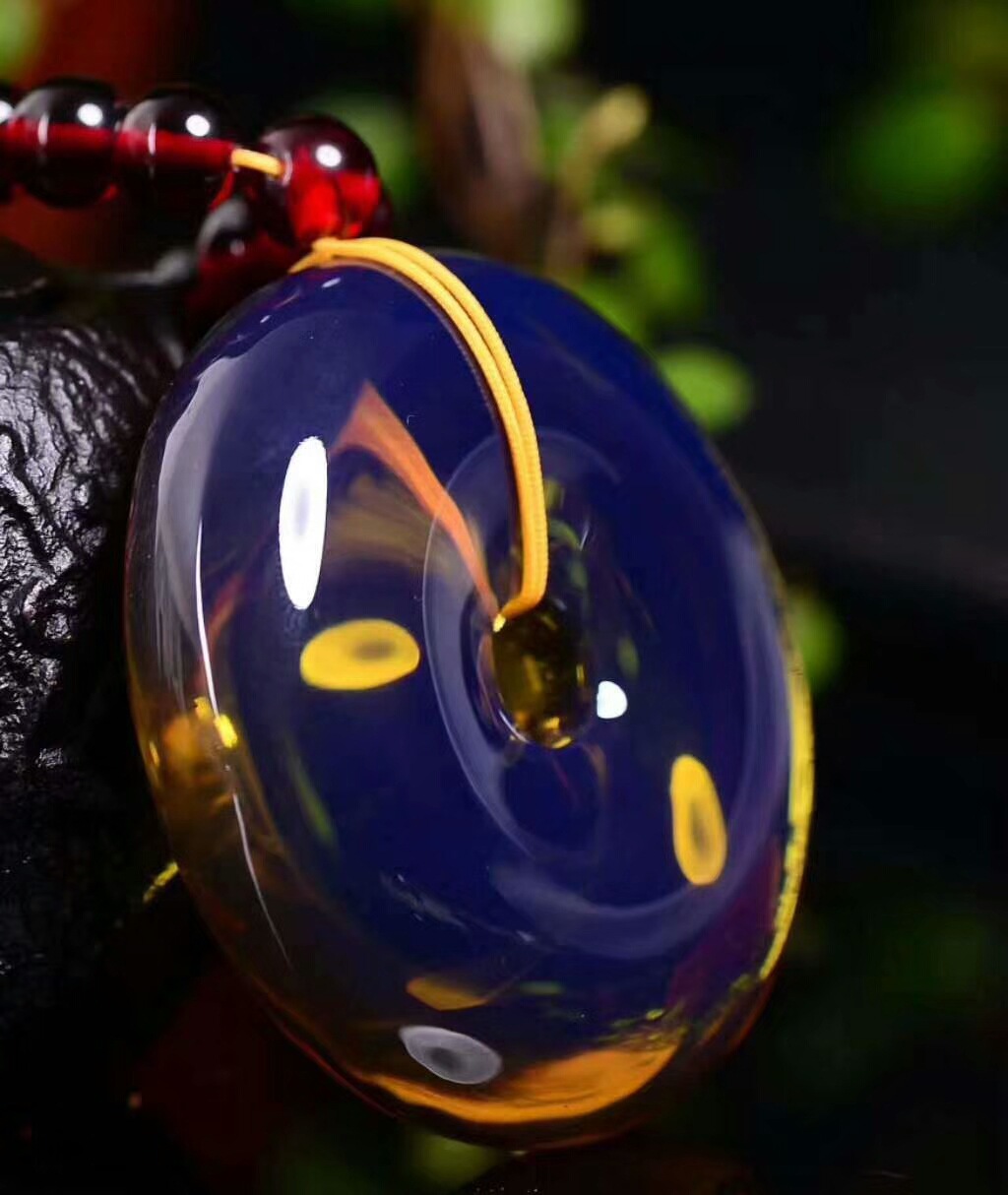 厂家 二代 多米尼加 净水蓝珀吊坠 琥珀蜜蜡玉扣挂件毛衣链-阿里巴巴