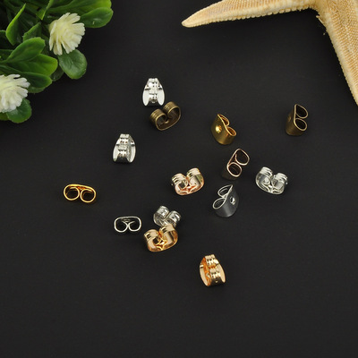 diy饰品配件 耳饰 蝴蝶耳塞 耳堵 耳环堵10000个/包