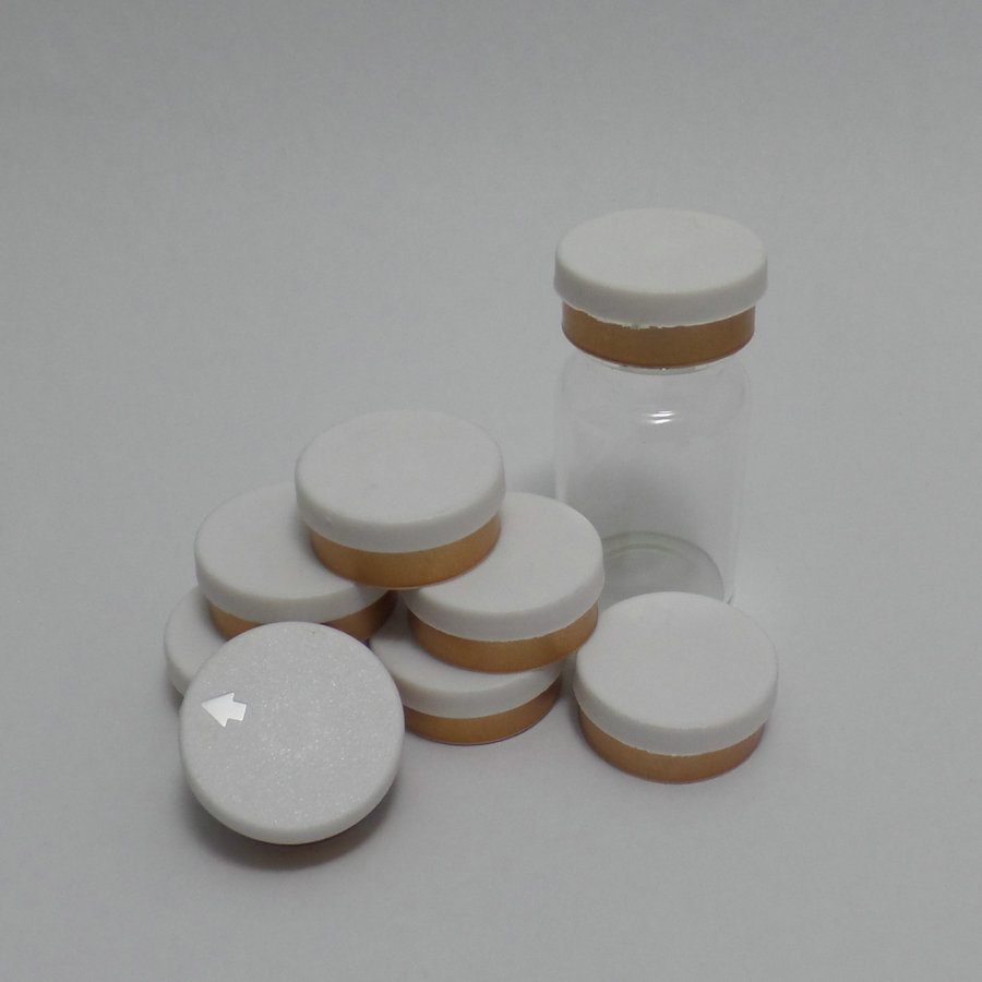 现货供应西林瓶专用瓶盖 20#白 金边定位铝塑组合盖 全撕开盖