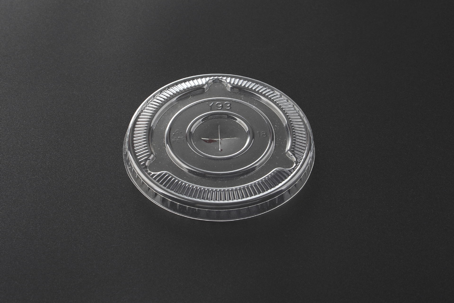 厂家生产一次性pet93口径透明奶茶杯塑料平盖豆浆打包纸杯盖