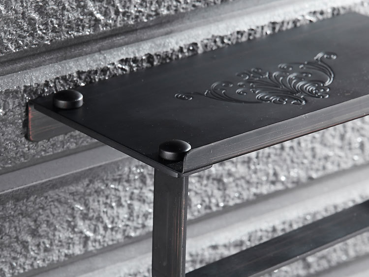 新款批发卫生间黑色卫浴五金挂件可放手机的多功能黑古铜色卷纸架