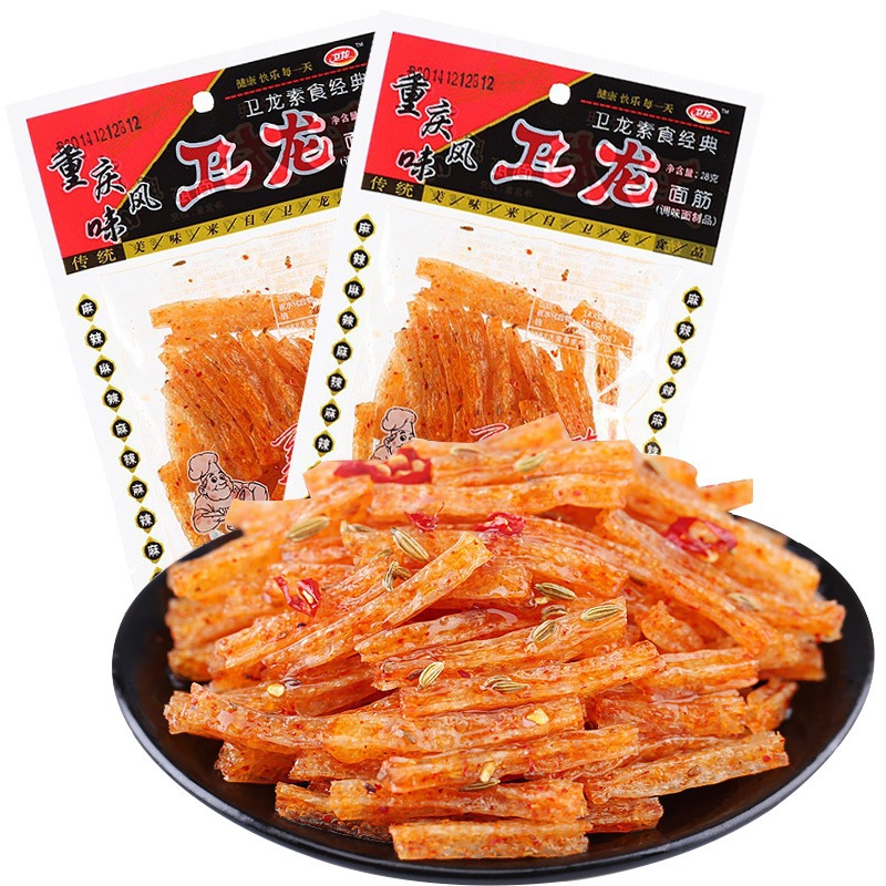 一件代发包邮 卫龙小面筋300g 15小包 辣条办公休闲麻辣零食品