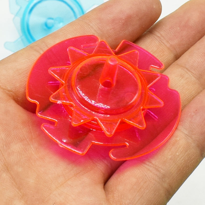 传统80后怀旧儿童玩具塑料双层手转小陀螺地转拧拧陀螺扭蛋玩具